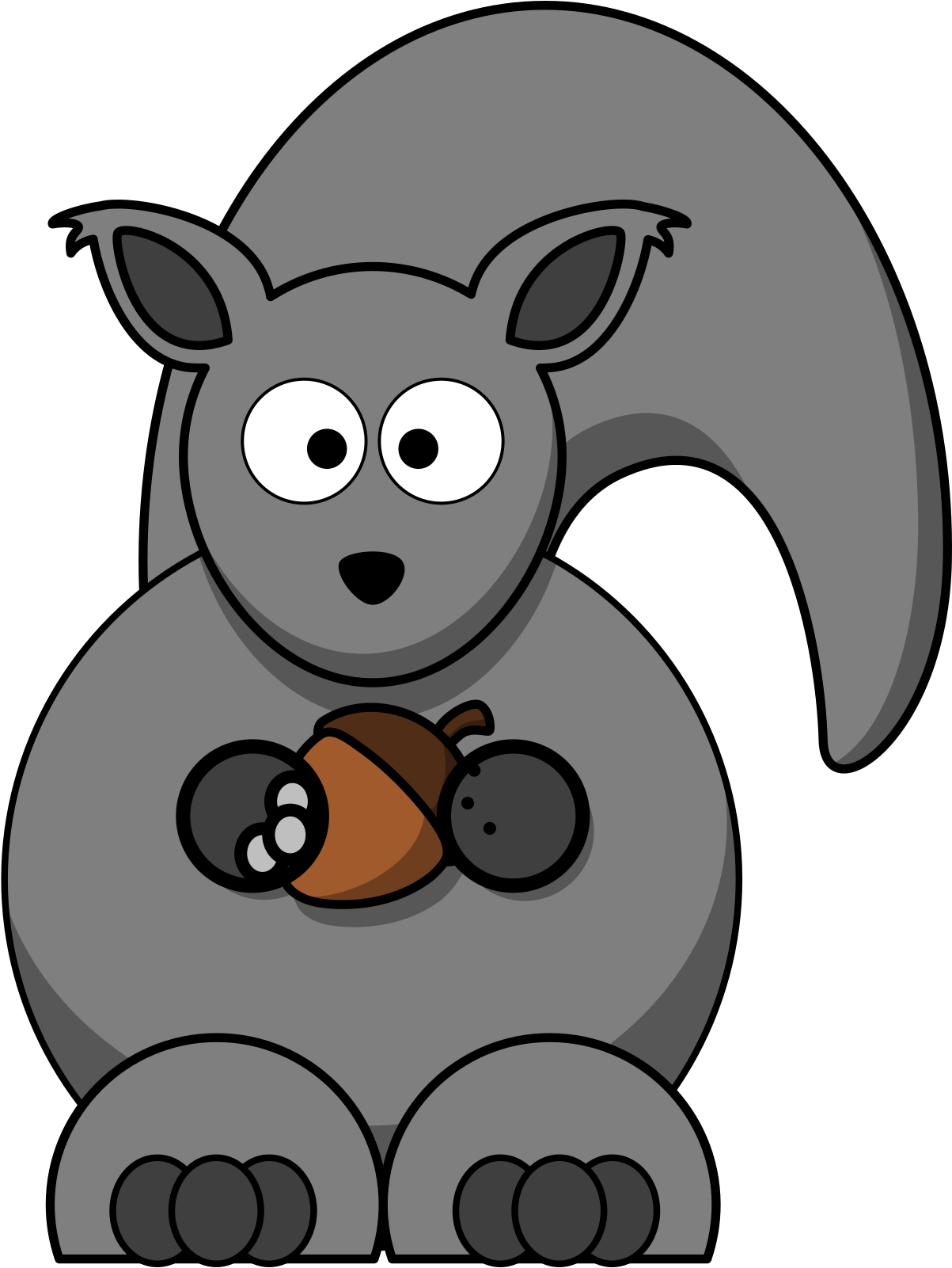 Homemade Squirrel Food, If You Love Backyard Squirrels, - Cartoon Grey Squirrel Clipart (541x720), Png Download