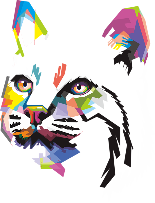 Bleed Area May Not Be Visible - Bobcat In Watercolor Clipart (534x700), Png Download