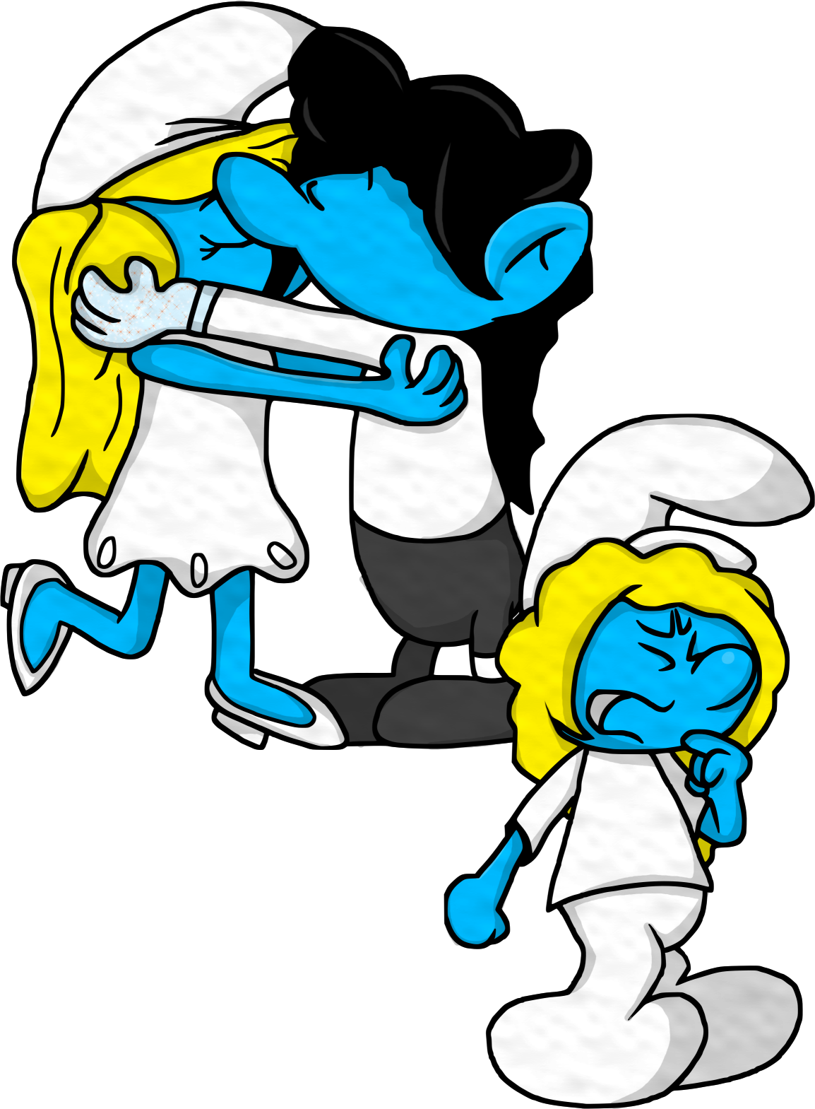 Glovey Smurfette And Angelo By Radspyro Clipart (1154x1569), Png Download