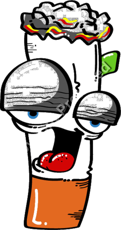 Goofy Cigarette Clipart (423x800), Png Download