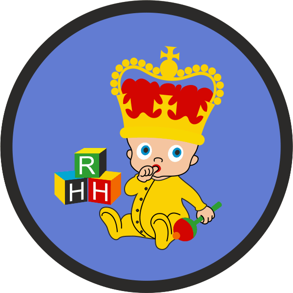 Royal Baby Hrh On A Blue Background Badge - Blue Clipart (600x600), Png Download