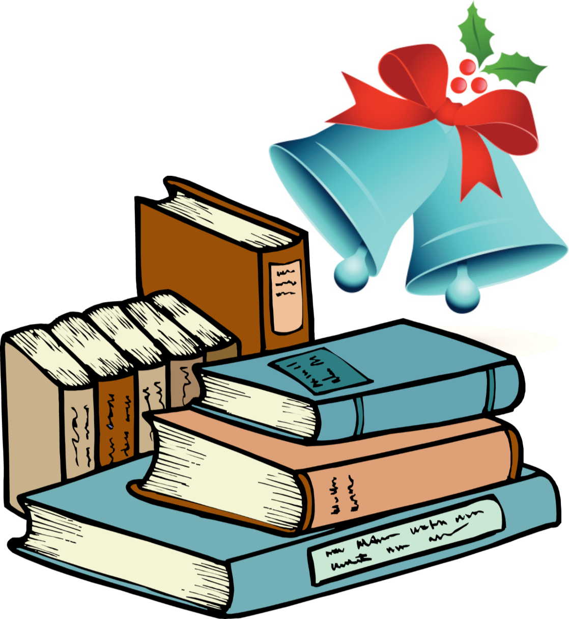 Holiday Caroling- The Carol Of The Overdues - Transparent Books Clip Art - Png Download (1118x1215), Png Download