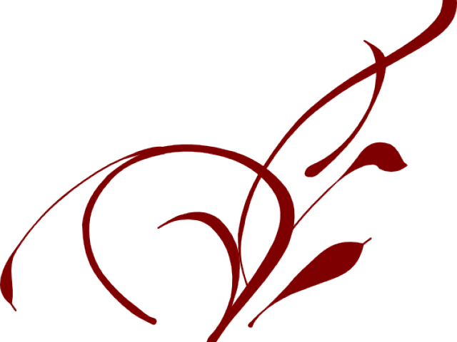 Flourish Clipart Maroon - Vine Clip Art - Png Download (640x480), Png Download