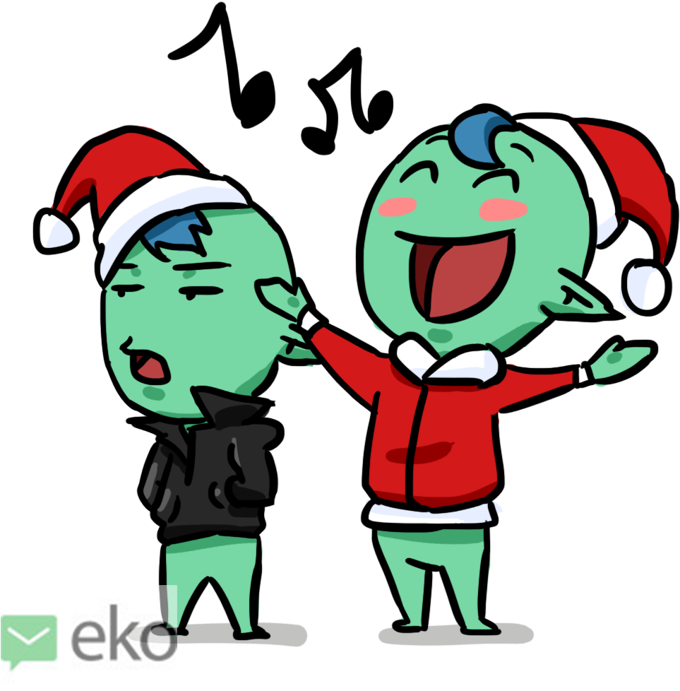 Christmas Caroling Clipart (1000x1000), Png Download