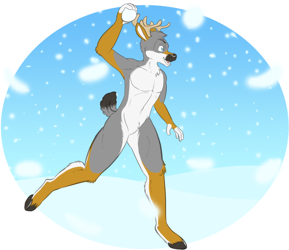 Snowball Fight - Cartoon Clipart (1024x863), Png Download