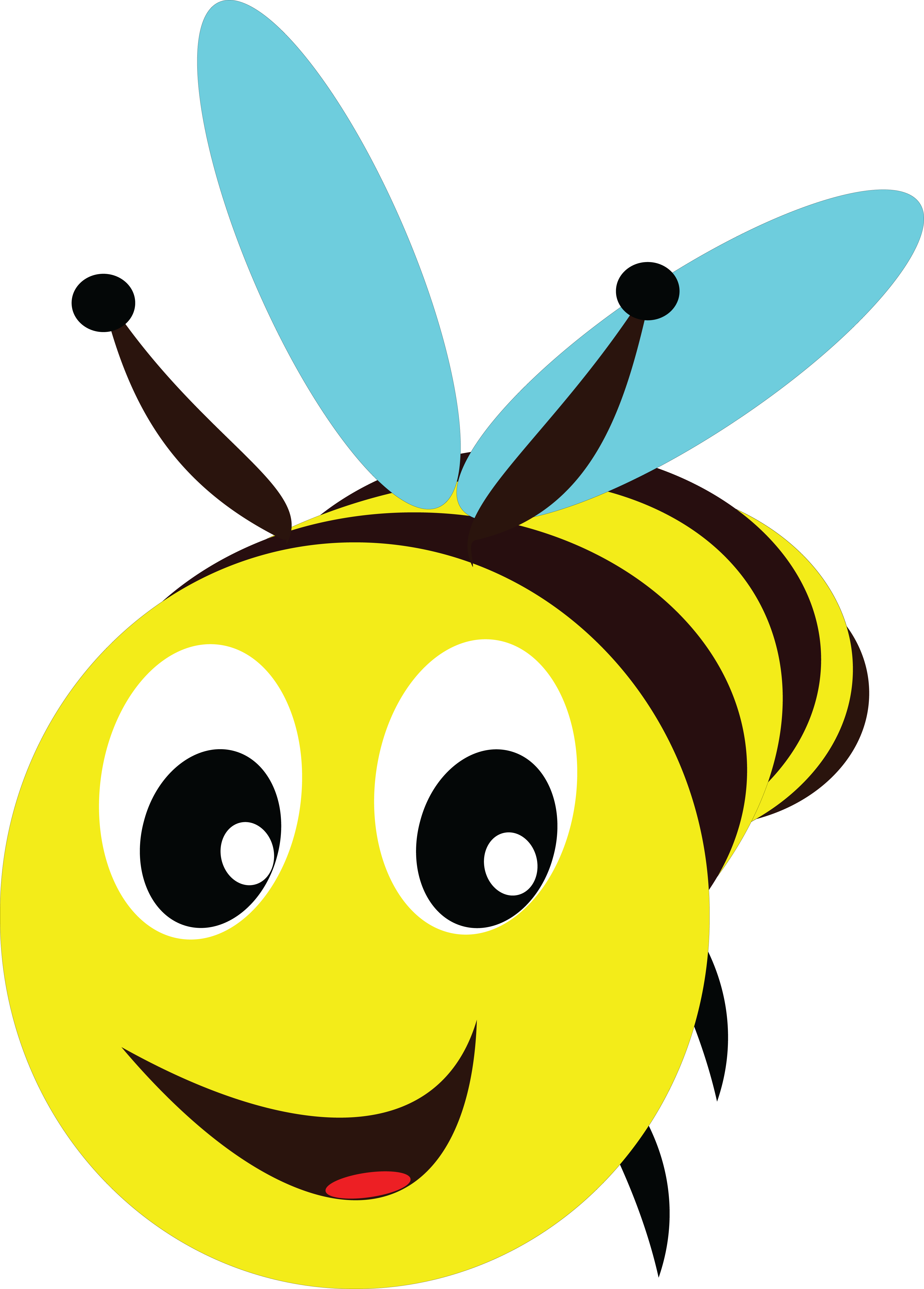 1592 Free Clipart Of A Bee Parking - Bee - Png Download (734x1024), Png Download