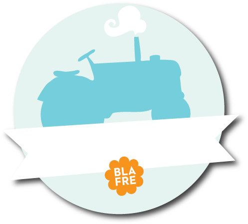 Blafre Name Tag Sticker In Blue Tractor - Blafre Clipart (567x567), Png Download