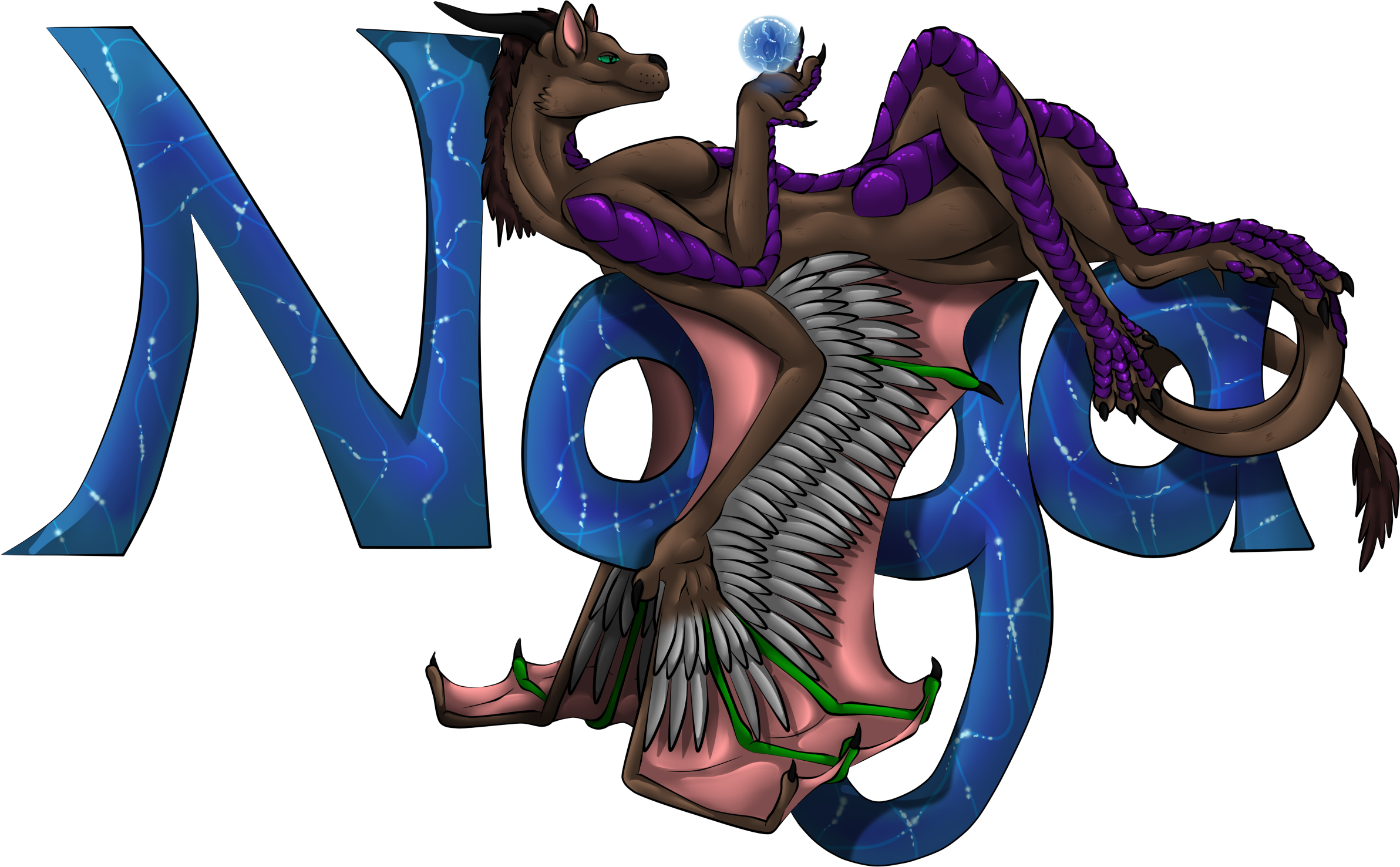 [comm] Naga Nametag - Illustration Clipart (2384x1477), Png Download