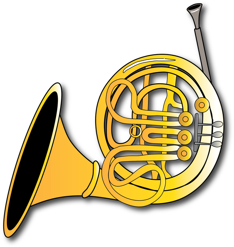 Horn Clipart Instument - Graphic Design - Png Download (757x800), Png Download