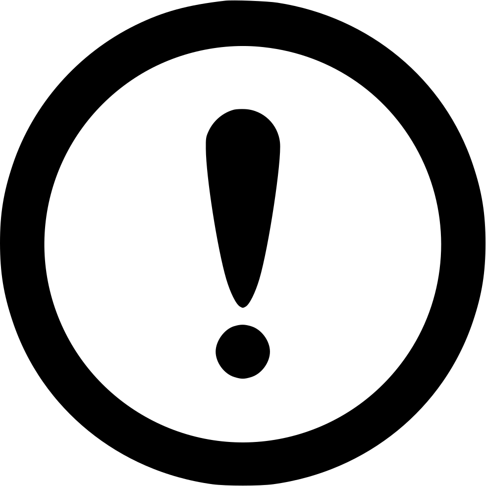 Warning Error Attention Stop Comments - Copyright Symbol Svg Clipart (981x982), Png Download