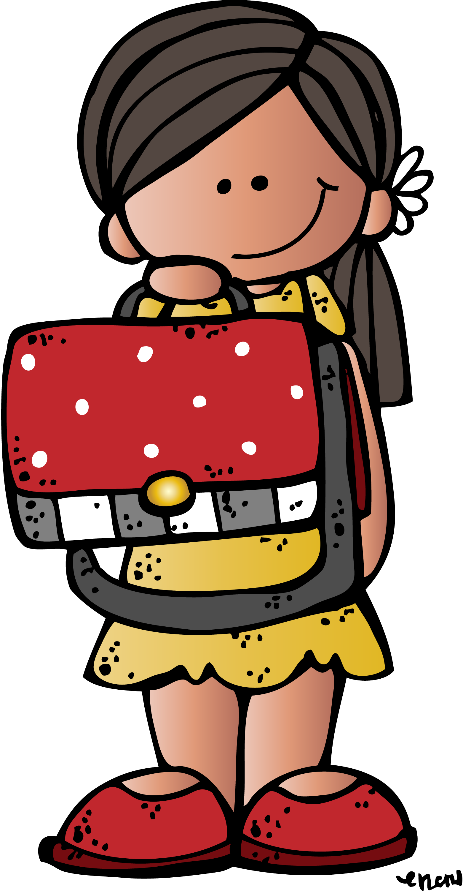 Backpack Girl - Education Clipart (1562x3000), Png Download