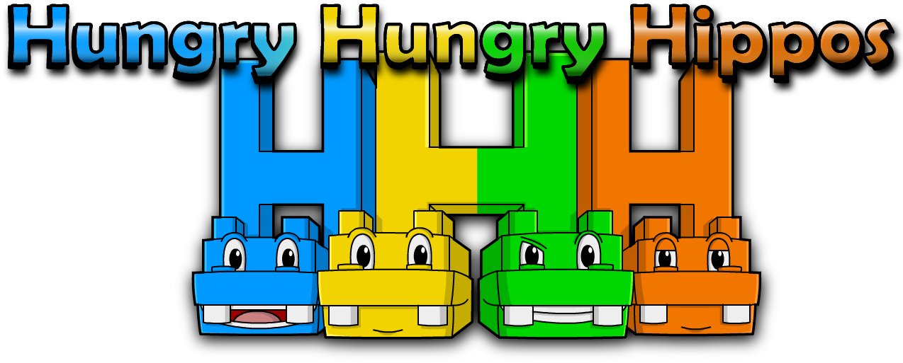 Hippopotamus Clipart Hungry Hippo - Hungry Hungry Hippos Logo - Png Download (1280x529), Png Download