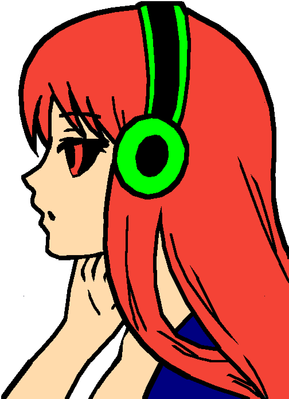 Red Head Demon - Jacksepticeye Art As A Girl Clipart (1008x1392), Png Download