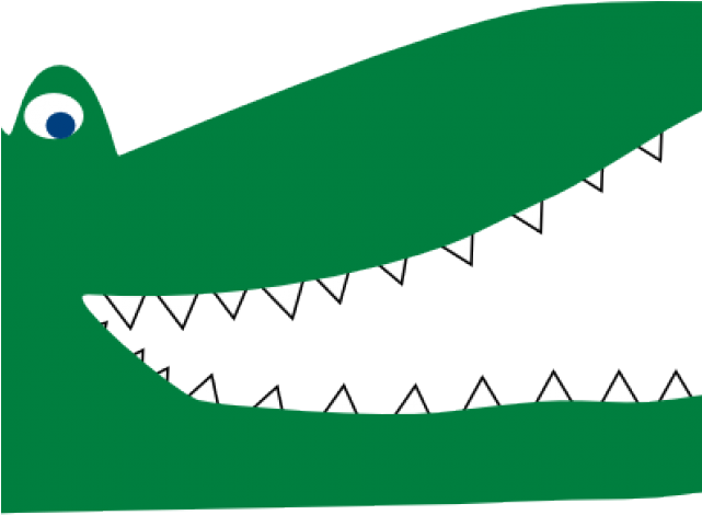 Crocodile Open Mouth Cartoon Clipart (640x480), Png Download