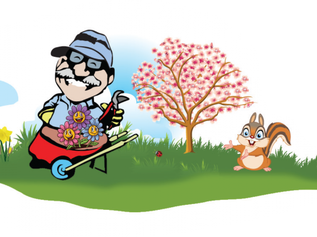 Lawn Clipart Groundskeeper - Cartoon Squirrel Shower Curtain - Png Download (640x480), Png Download