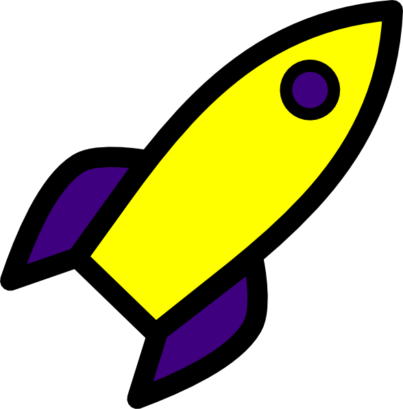 Purple Rocket Cliparts - Cartoon Rocket Ship - Png Download (588x597), Png Download