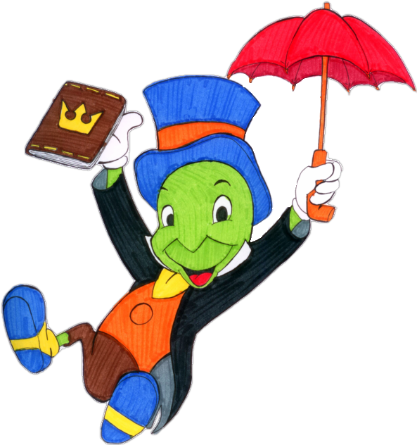 Cricket Clipart Jimminy - Clipart Transparent Background Jiminy Cricket - Png Download (593x632), Png Download
