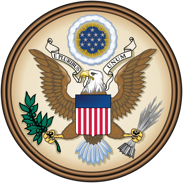 Escudo De Estados Unidos América Del Norte Para Infantil - Seal Of The United States Clipart (600x600), Png Download