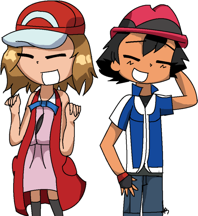 Download Clipart Royalty Free Library Clip Art Doll - Ash And Serena Swap - Png Download (1024x819), Png Download