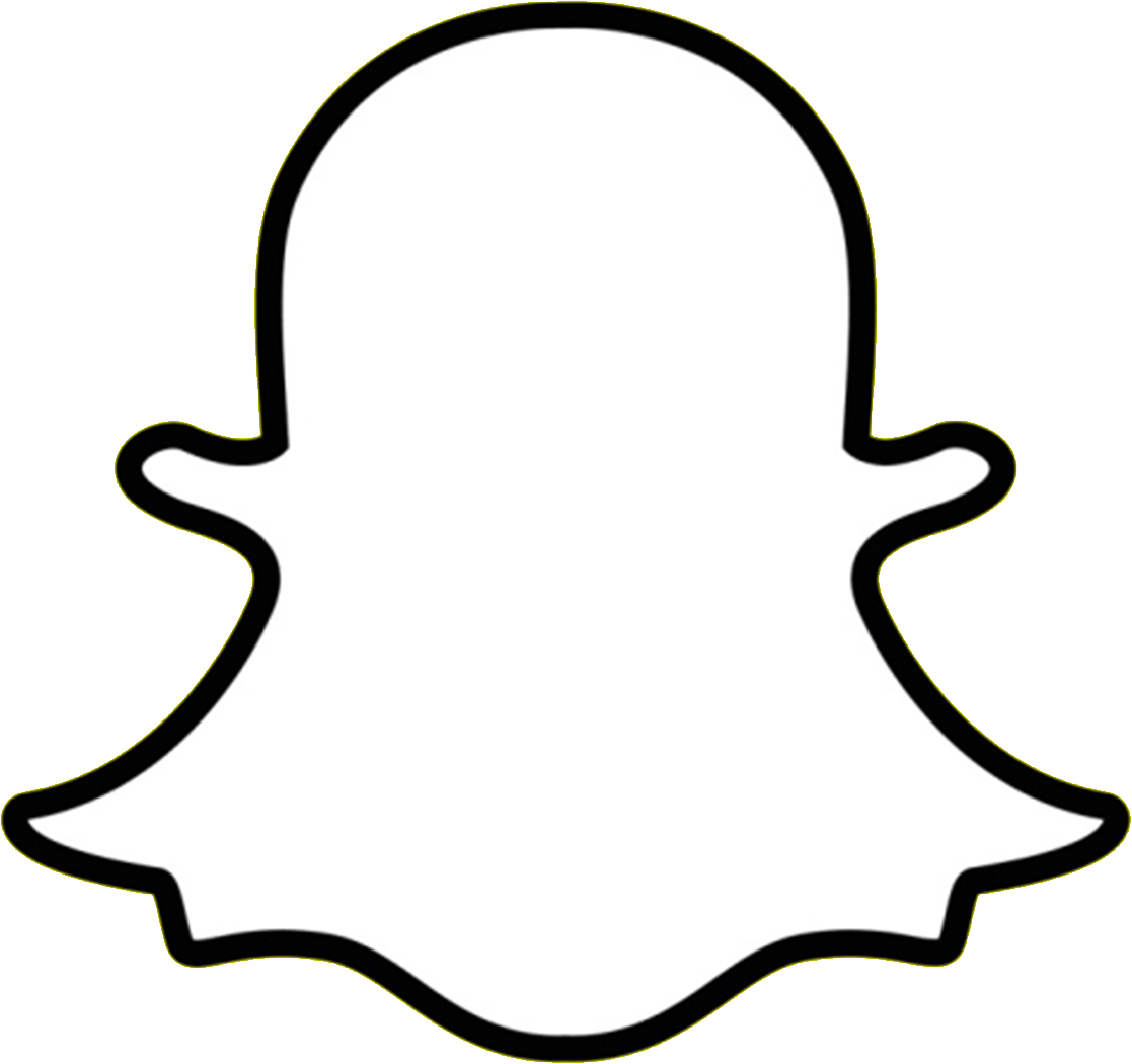 Snapchat Logo Png - Snapchat Black And White Logo Clipart (1117x1050), Png Download