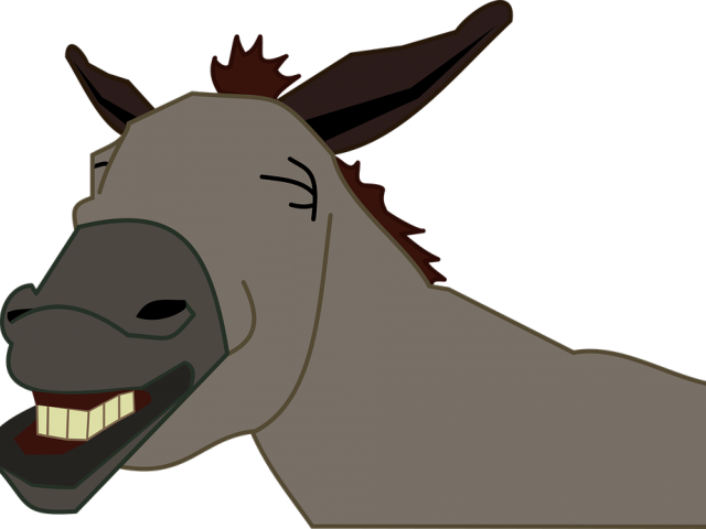 Jackass Clipart Mule Head - Clipart Donkey - Png Download (640x480), Png Download