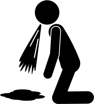 Men Who Are Drunk With Drinking Male Beloved My Head - Silhouette Clipart (640x480), Png Download