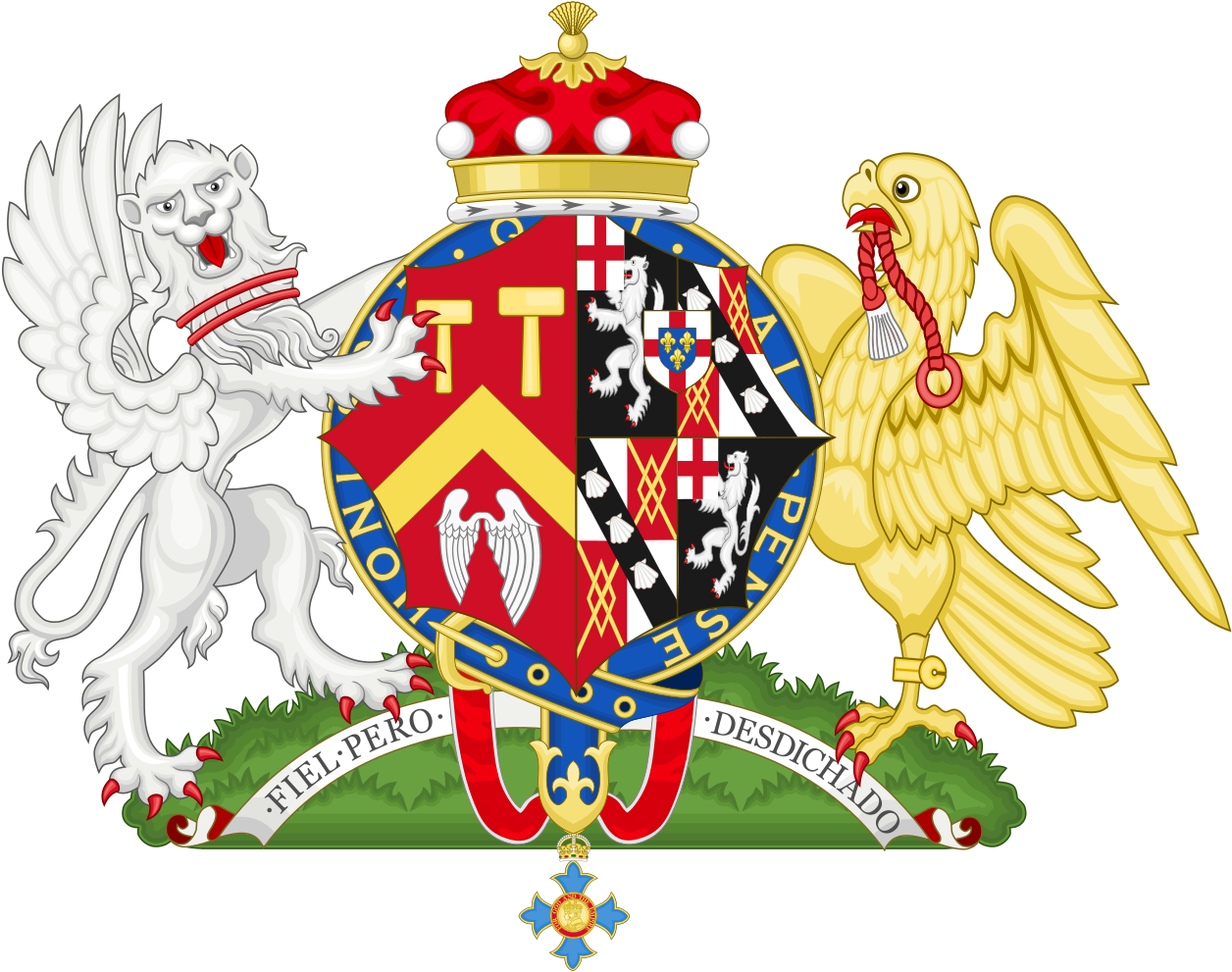 Coat Of Arms Of Mary, Baroness Soames - Mary Soames Coat Of Arms Clipart (1280x1007), Png Download