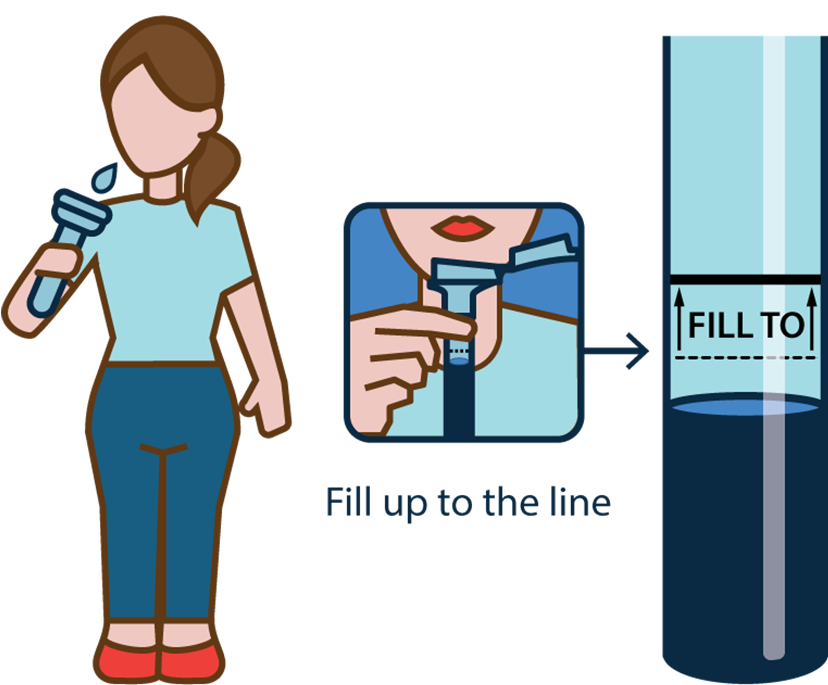 How It Works Saliva Sample Evolvegene Step - Saliva Collection Clipart Png Transparent Png (910x756), Png Download