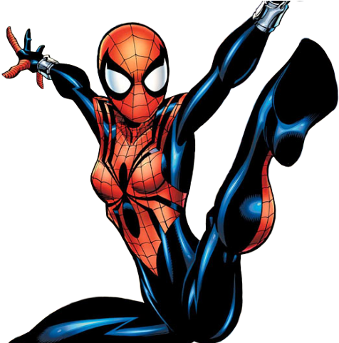 Spider Man Clipart Marvel Character - Super Heroes Spider Girl - Png Download (640x480), Png Download