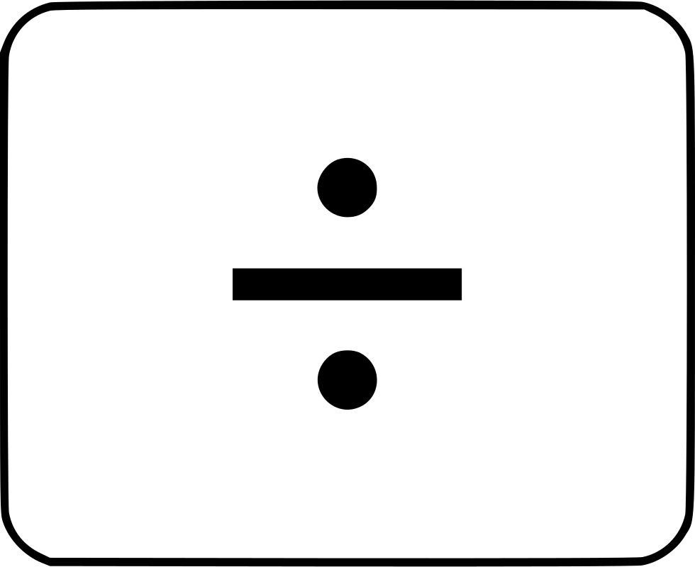 Divide Function Operation Math Comments - Circle Clipart (980x800), Png Download