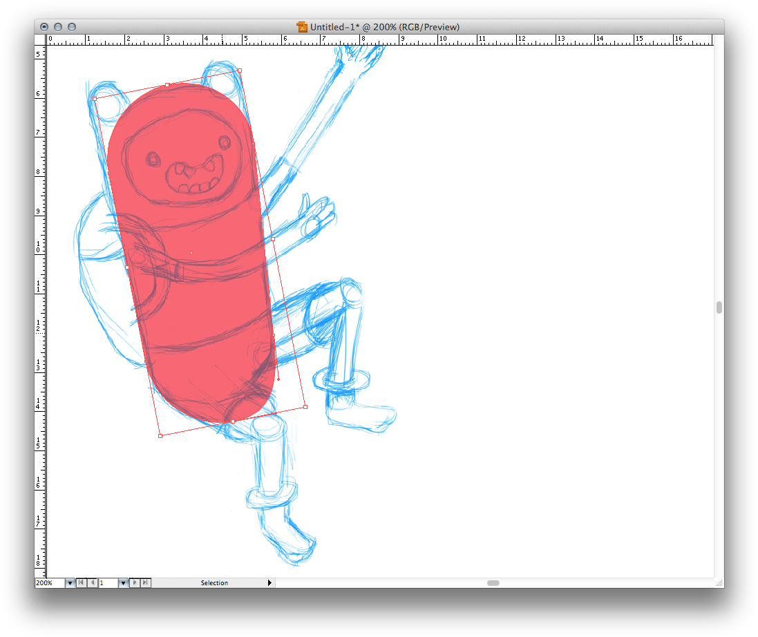 Using Again The Rounded Rectangle Tool I Made The Bear Clipart (1112x937), Png Download