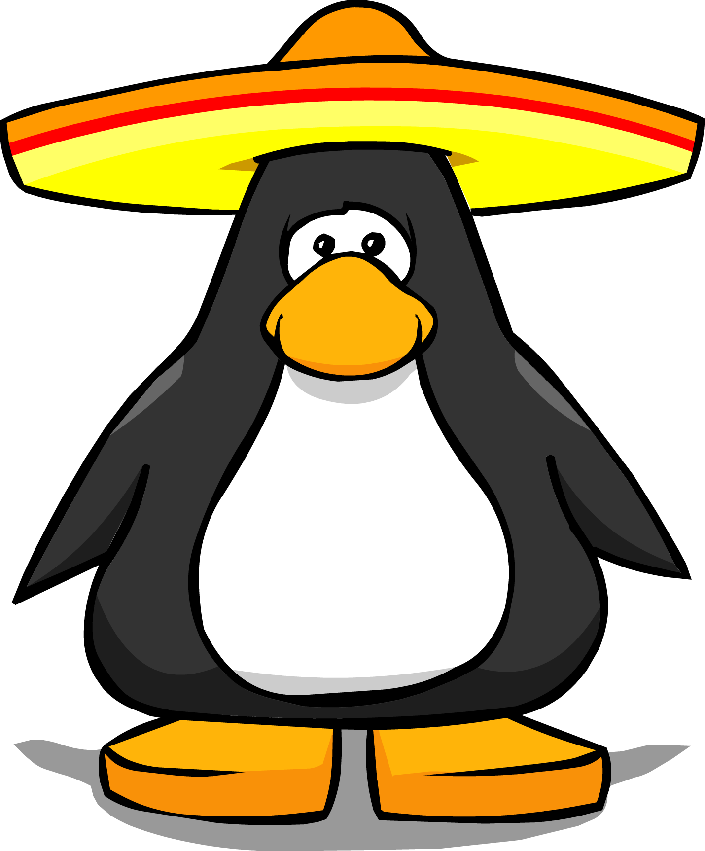 Sombrero From A Player Card - Club Penguin Mining Helmet Clipart (1430x1726), Png Download