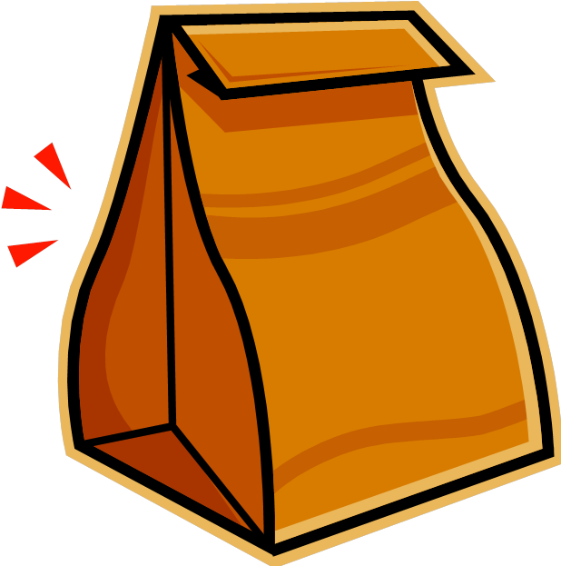 Clip Art Lunch Bag - Sack Lunch Clipart - Png Download (618x623), Png Download