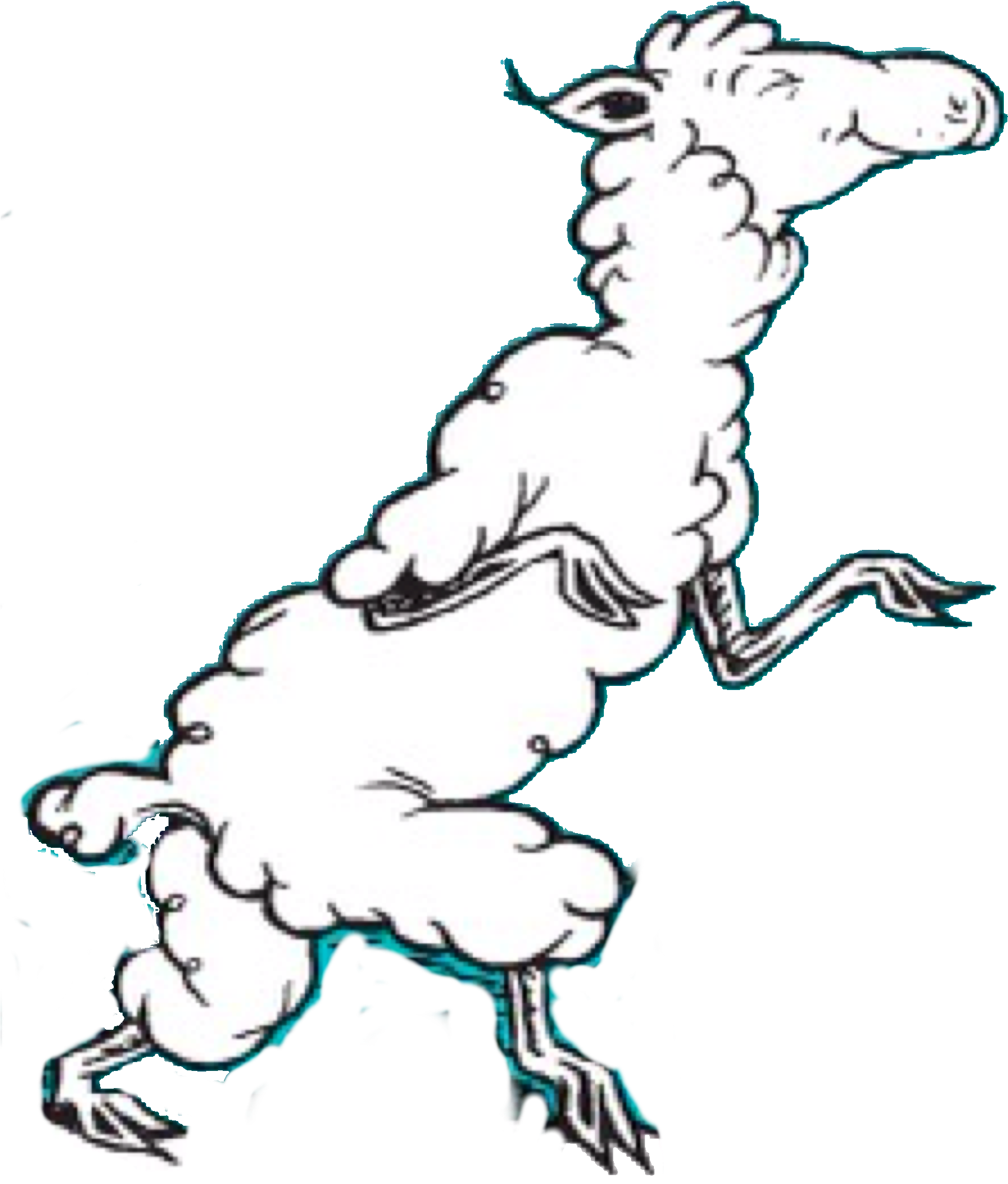 Sleepwalking Sheep - Png - Art Print: Geisel's Art Print: S Clipart (1733x2048), Png Download