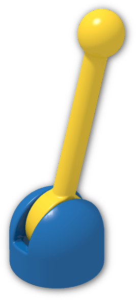 Hinge Control Stick And Base Bright Yellow - Ball Game Clipart (800x600), Png Download