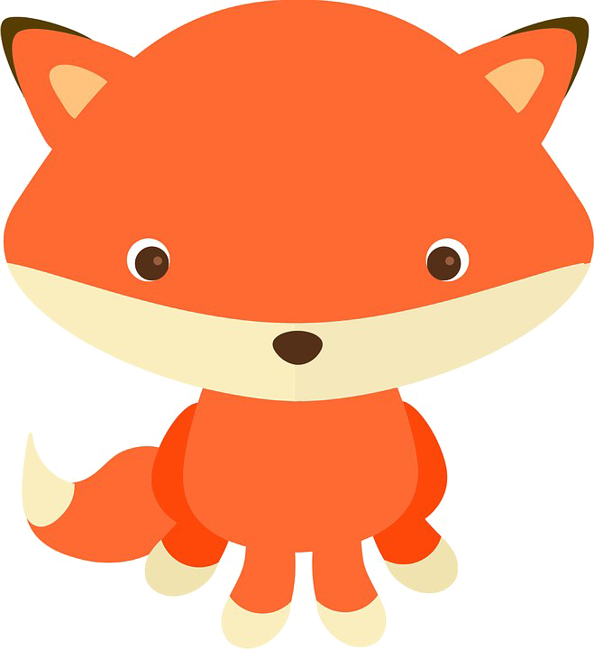 Baby Fox Transparent Image - Woodland Creatures Png Clipart (659x720), Png Download
