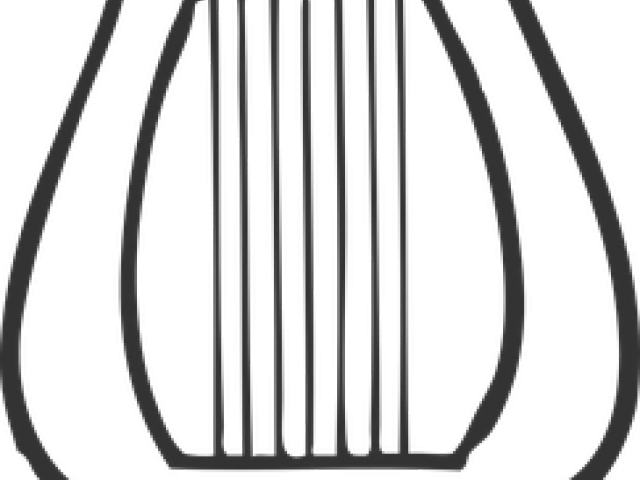 Harp Clipart Black And White - Png Download (640x480), Png Download