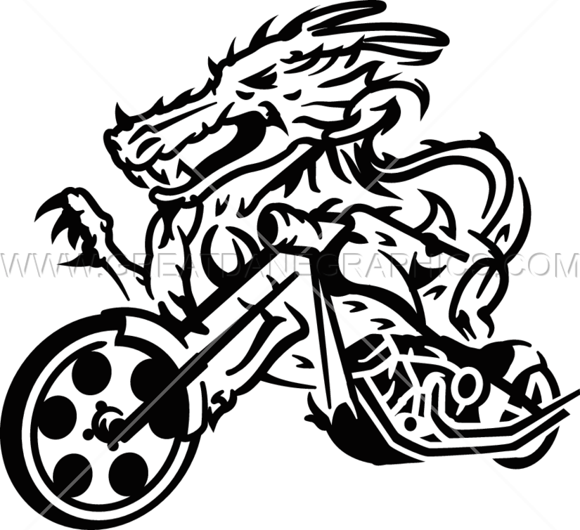 Dragon Motorcycle Clipart (825x754), Png Download