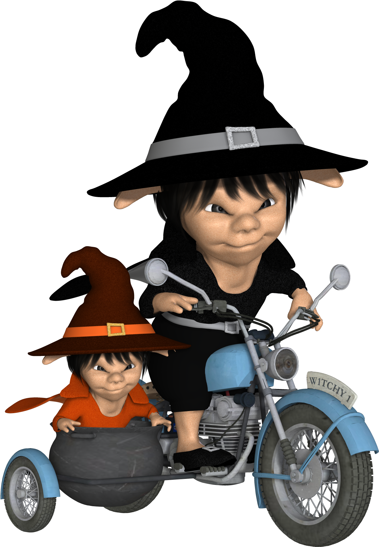 Clip Art Freeuse Stock Motorcycle Clipart Halloween - Witchcraft - Png Download (2000x2000), Png Download