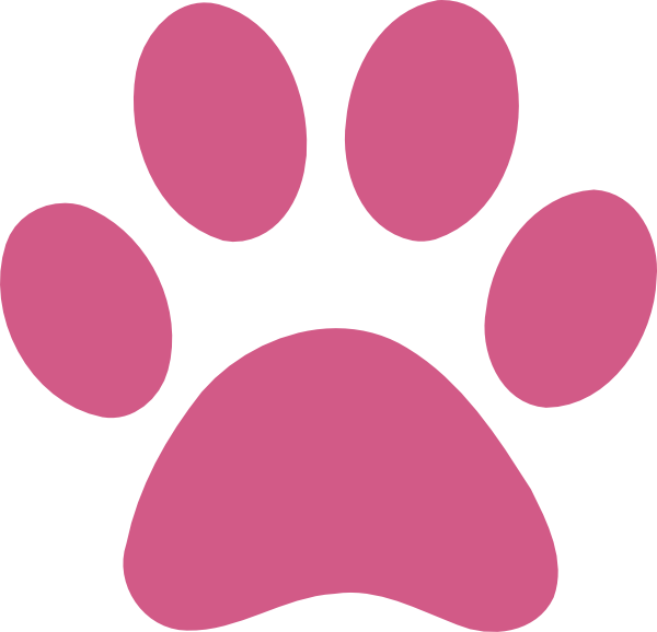 Download - Pink Paw Print Clipart - Png Download (600x578), Png Download
