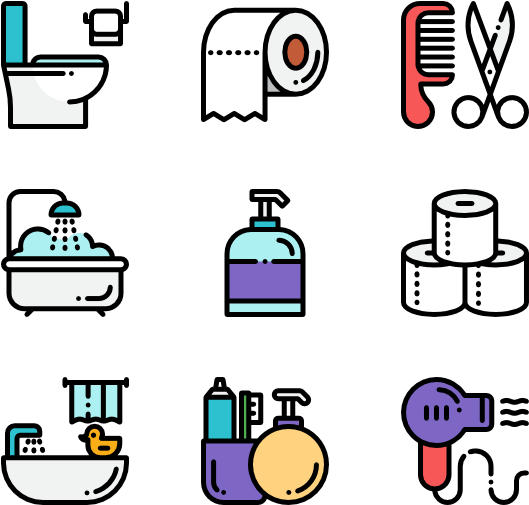 Clipart Bathroom Bathroom Accessory - Icon - Png Download (600x564), Png Download