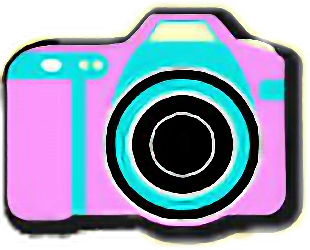 90's Camera Pink Cute Radfreetoedit - Camera Clipart (624x504), Png Download