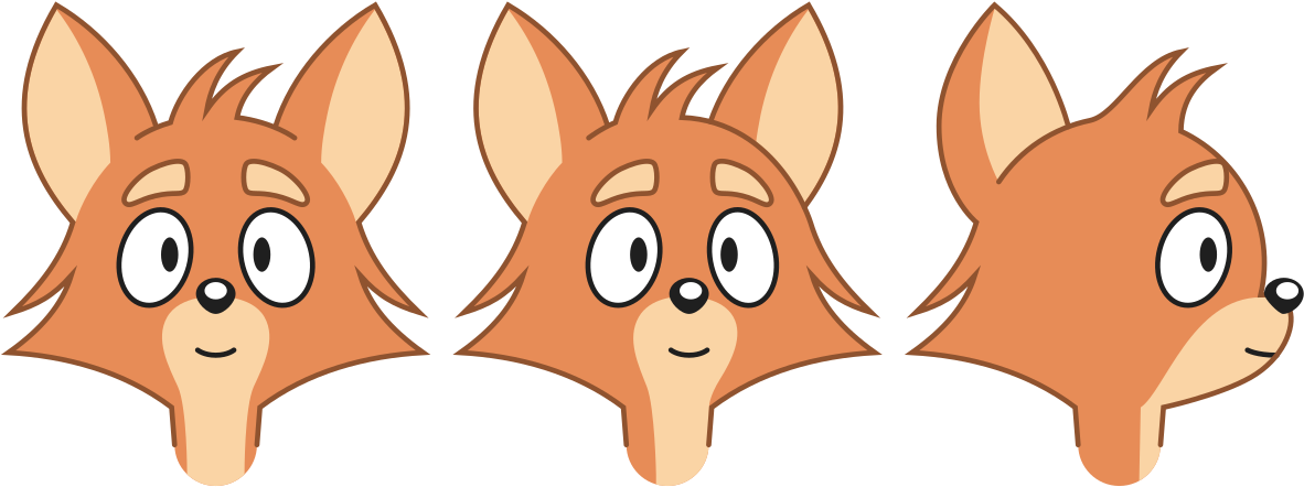 Harvett Fox's Redesigned Head - Fox Clipart (1280x539), Png Download