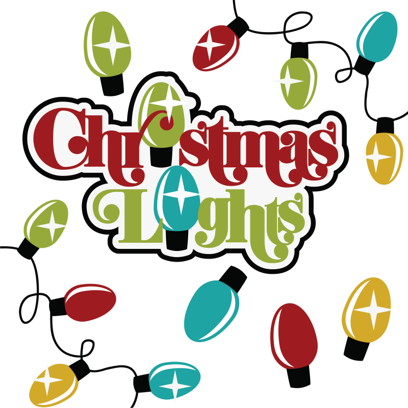Christmas Lights Png Files Clipart (800x800), Png Download