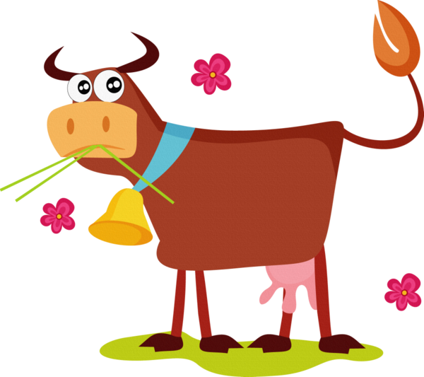 Vache - Farm Animals Page Border Clipart (600x533), Png Download