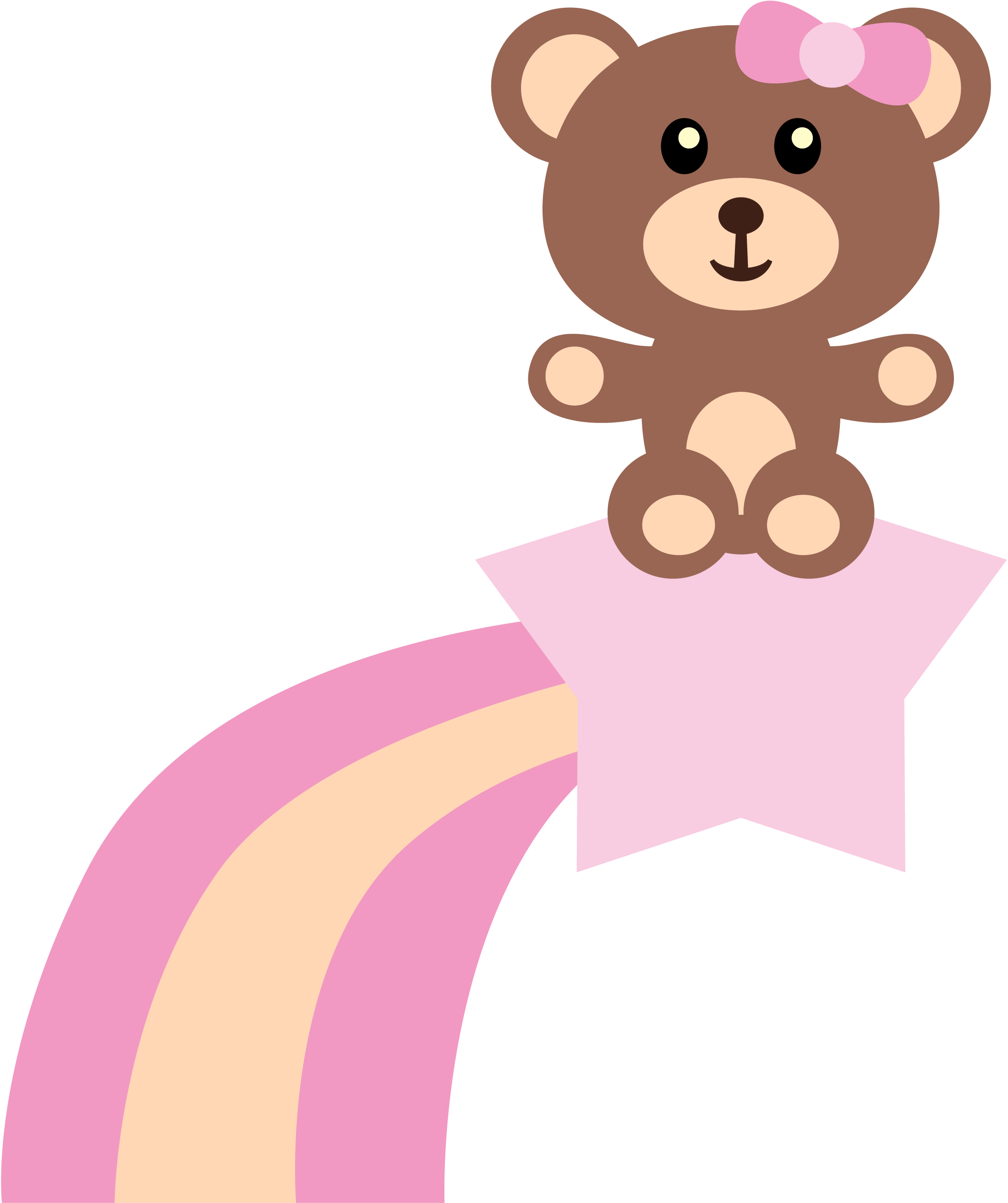Rainbow Promise, Bear Illustration, Teddy Bears, Clip - Clipart Teddy Bear Girl - Png Download (2200x2625), Png Download