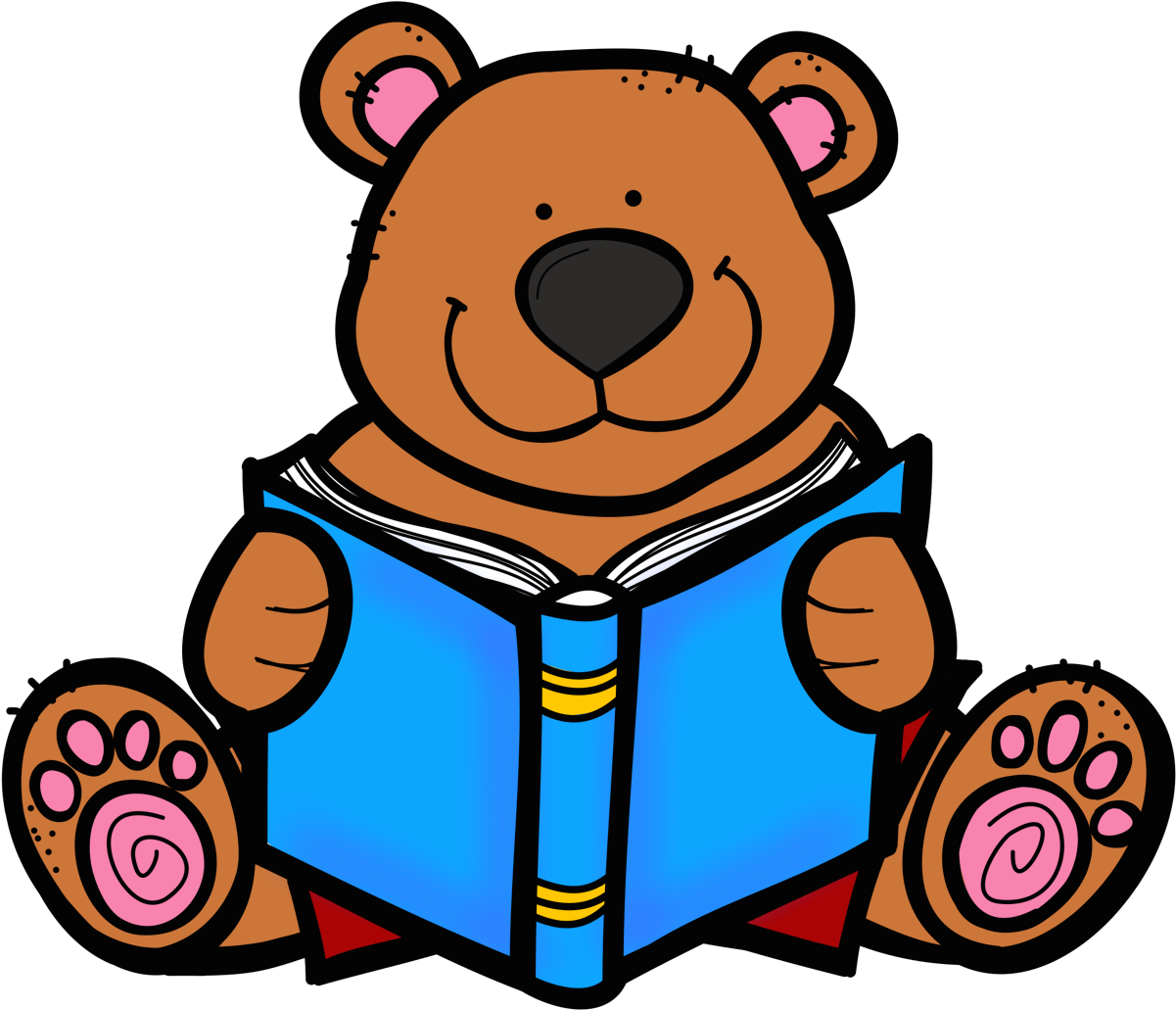Best Guided Reading Clipart - Teddy Bear Reading Clipart - Png Download (1370x1105), Png Download