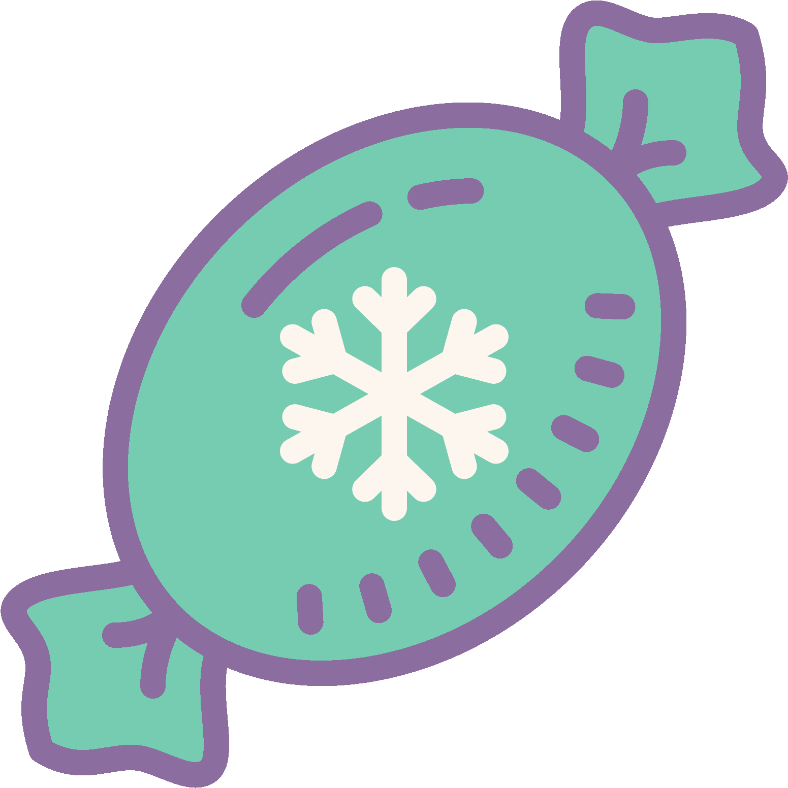 Christmas Candy Icon - Peace And Love Clipart (1600x1600), Png Download