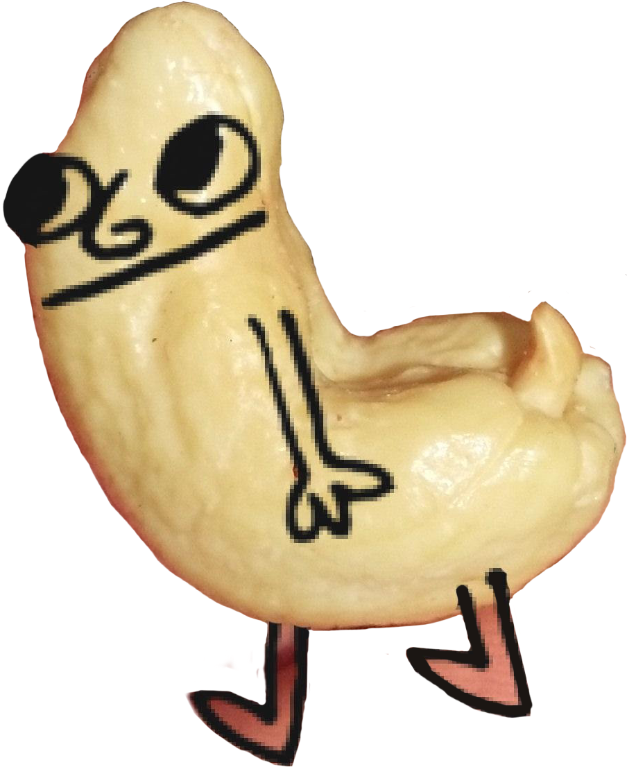 Would Chinese People Eat This - Dickbutt Cashew Clipart (947x1167), Png Download