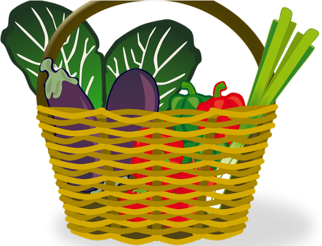 Vegetables Clipart Shopping - Vector Basket Png Transparent Png (640x480), Png Download